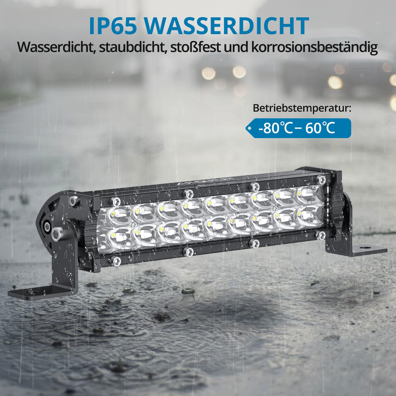 AUTOUTLET 24 LED Zusatzscheinwerfer 72W 4800LM Auto Scheinwerfer Offroad Spotlight DC 10-30V 6500K IP67 Wasserdicht Arbeitslicht für SUV Truck Traktor LKW Bagger usw(4 Stück)