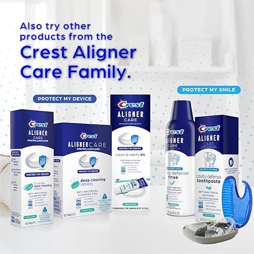 Miniatura 8 de Crest Aligner Care - Tabletas antibacterianas de limpieza profunda para alineadores, retenedores, protectores bucales, 60 unidades, paquete de 3