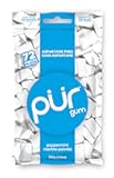 PUR 100% Xylitol Simply Pure Natural Flavored Chewing Gum, Sugarless Peppermint, Aspartame and Gluten Free, Vegan & Keto Friendly, Healthy, Low Carb, 72 Count