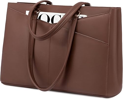 Vista 158 de LOVEVOOK Bolsa para computadora portátil para mujer, 15.6 pulgadas, bolsa de mano para computadora portátil, bolsa de trabajo para profesores, bolsa