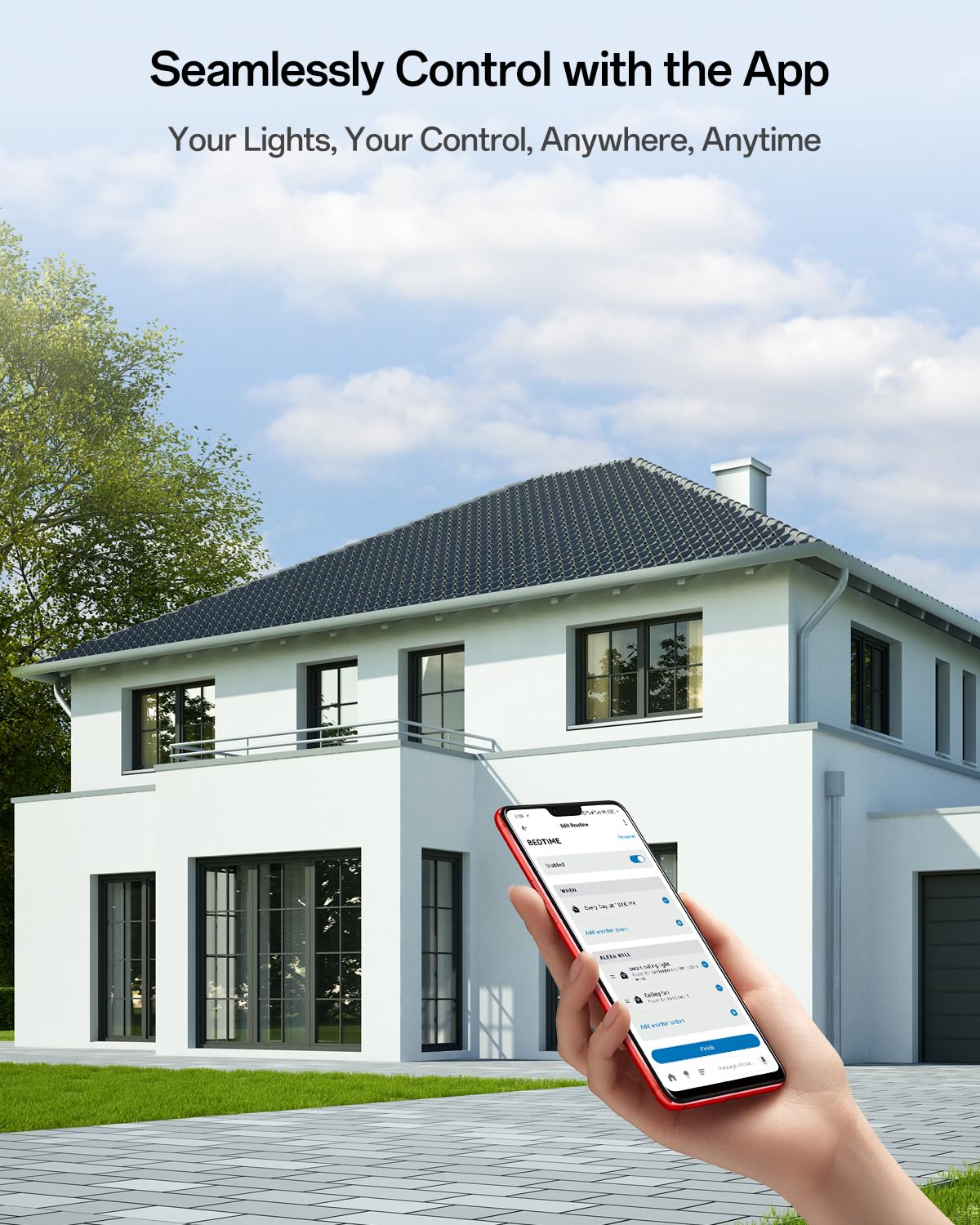 LED Deckenleuchte Smart WLAN, Dimmbare Deckenlampe in Modernem Blumendesign, mit Fernbedienung & App-Steuerung, Kompatibel mit Alexa/Google Home, Gold
