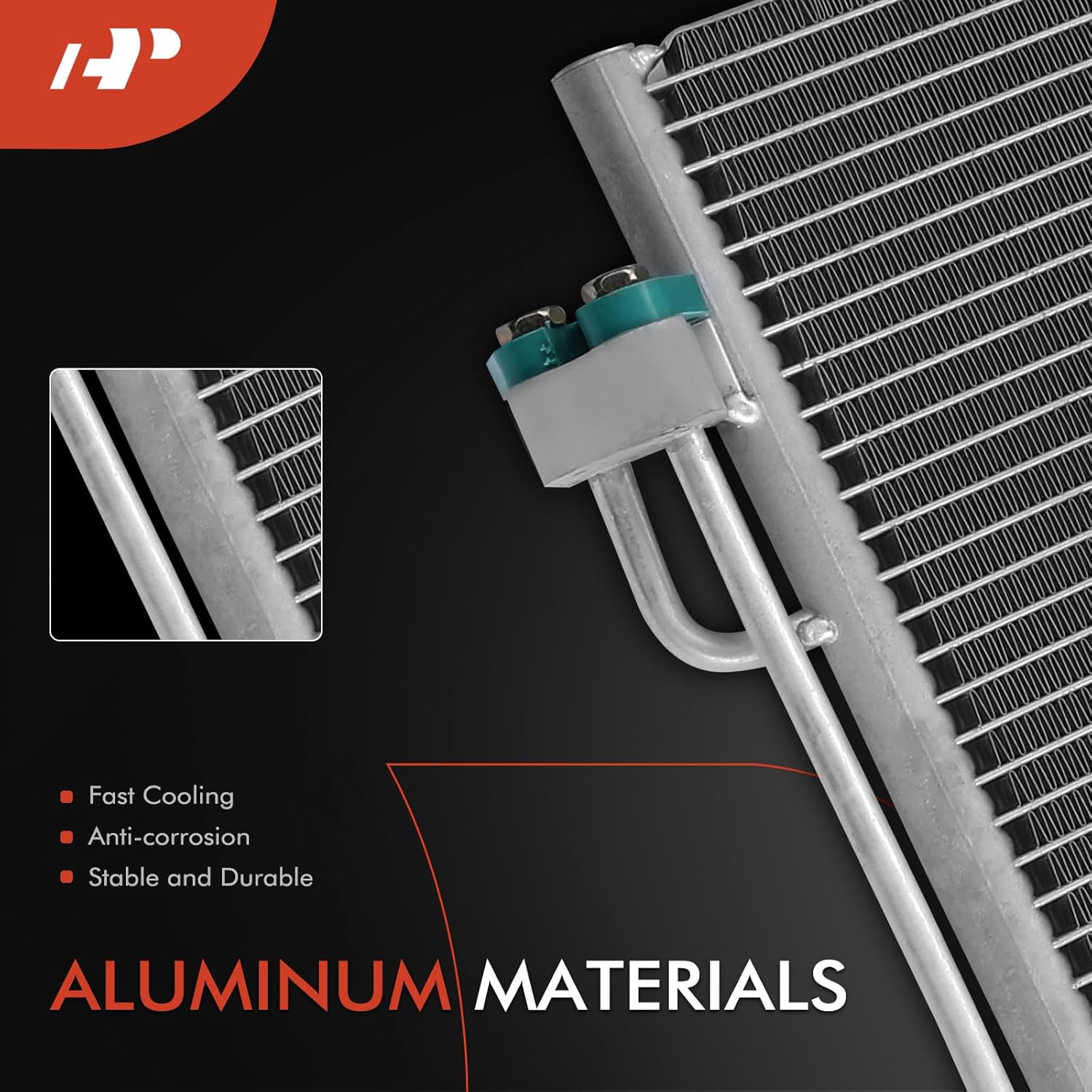 A-Premium Air Conditioning A/C Condenser Compatible with BMW 5-Series 525i 528i 545i 550i 525xi 528xi 530xi 535xi, 6-Series 650i, 7-Series 745i 750i 760i, M5 M6, Replace# 64538379885