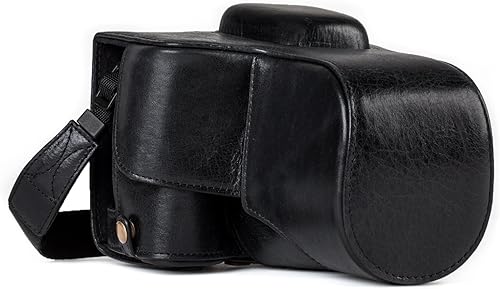 Miniatura 10 de MegaGear MG1193 Ever Ready - Funda de piel auténtica para cámara compatible con Canon EOS Rebel T8i, Kiss X10i, Rebel T7i, Kiss X9i, 77D, 9000D