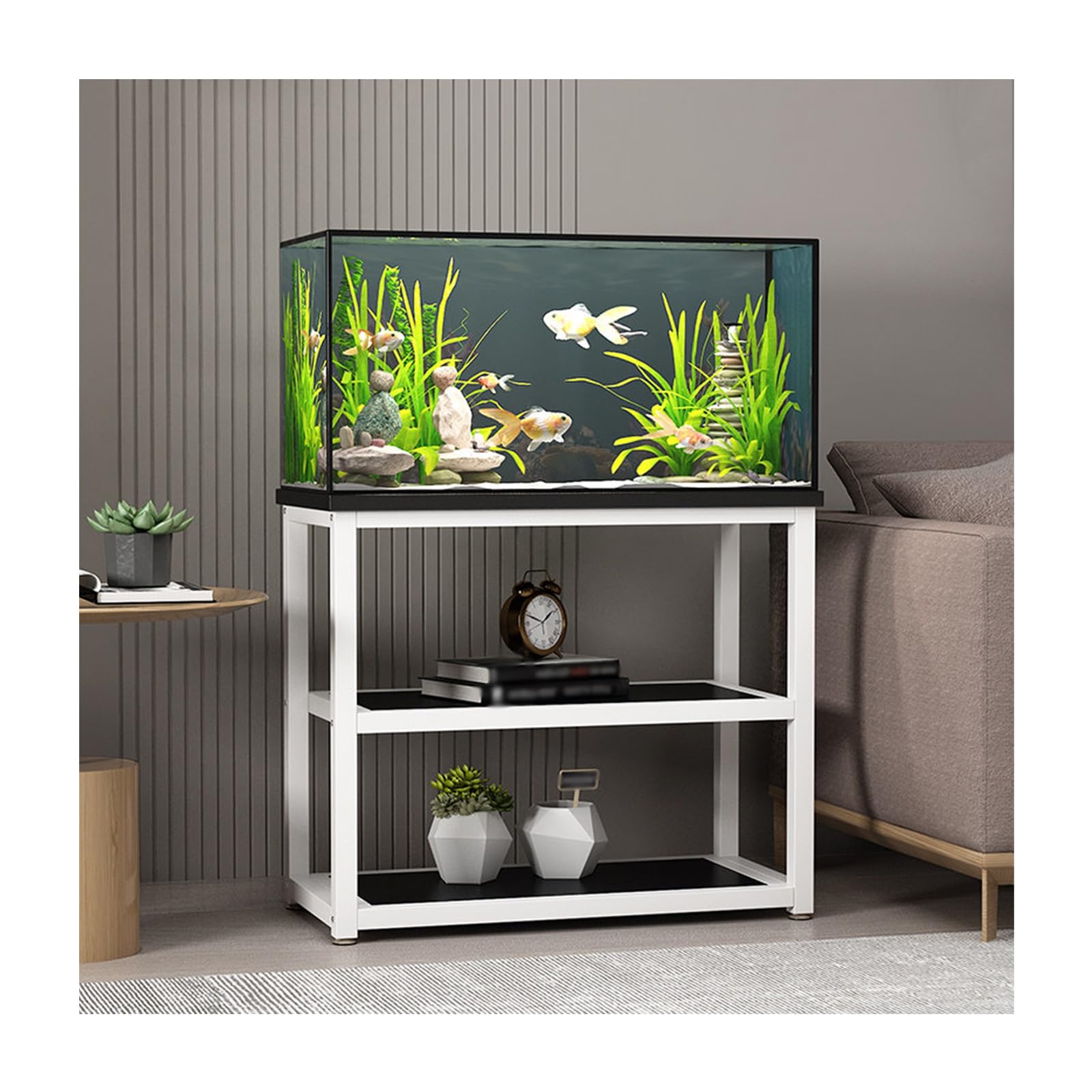 Tavolo per Acquario, Scaffale per Acquario, Stoccaggio Su Due Livelli