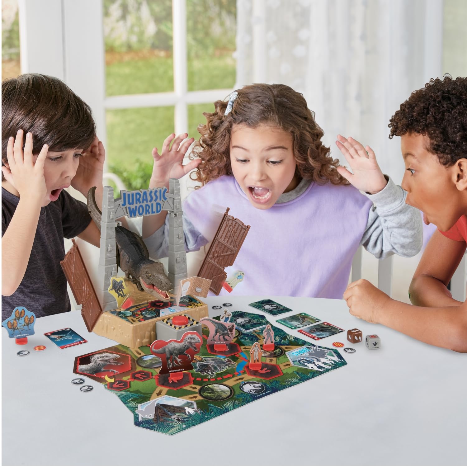 EPOCH Games - 7514 Jurassic World T-Rex Panic - Juego de Acción
