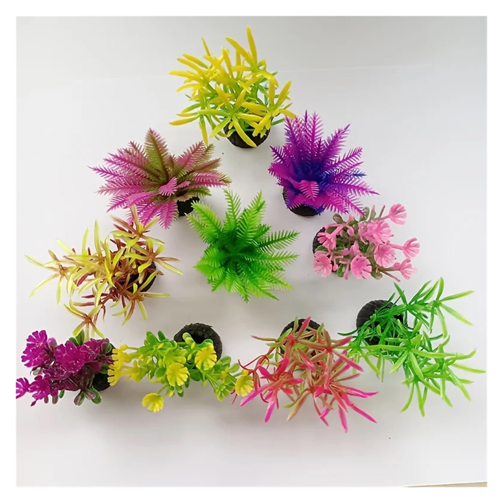 Plantas Artificiales para acuarios, Plantas de Algas Artificiales for Acuario, 10 Unidades, 5, cm x 2