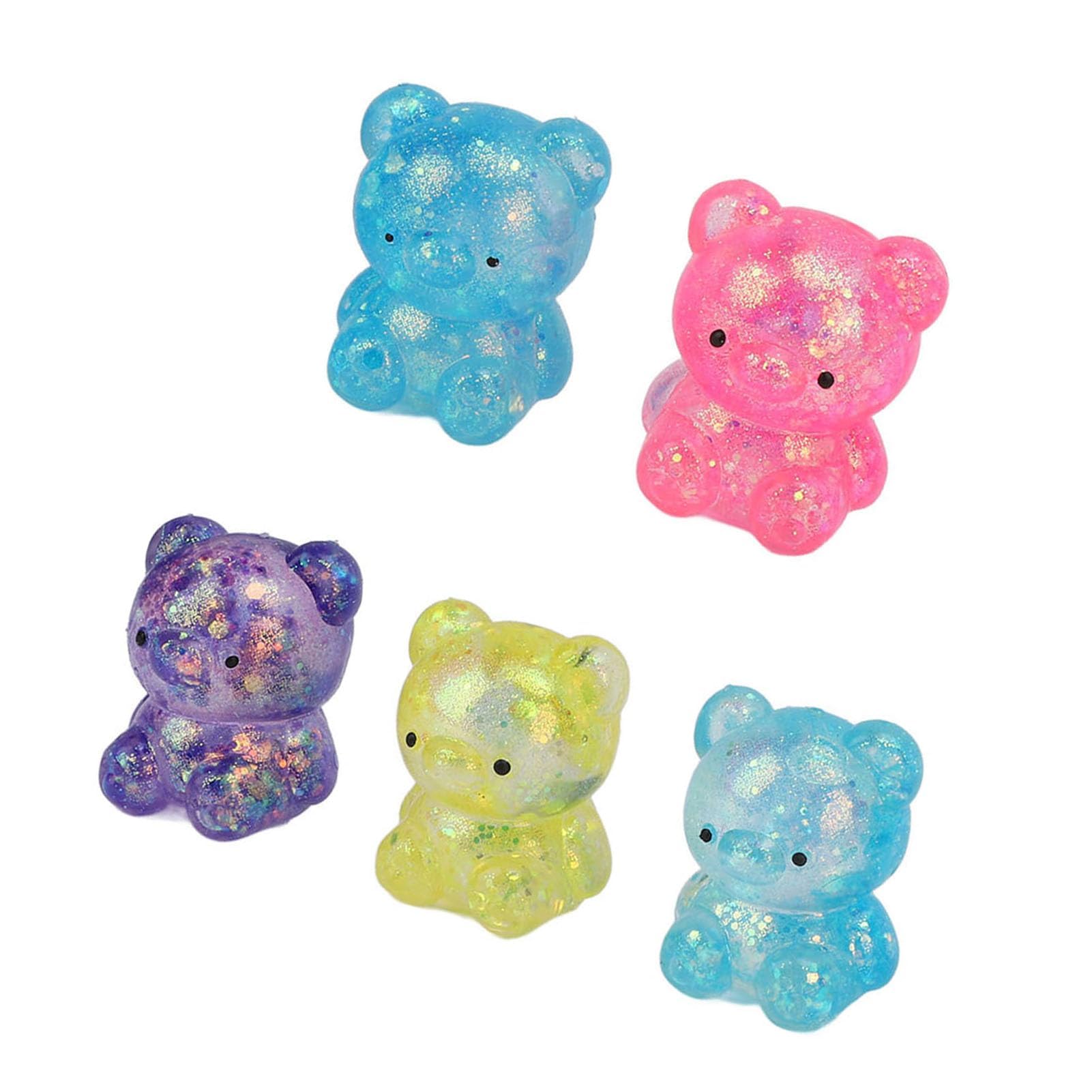 5Pcs Bear Nee Doh Stress Ball, Squishy Stress Balls Set, Squishy Slow Rising Stress Ball, Mixed Color Soft Flexible for Adults Home Office and Relaxation Use — view 8