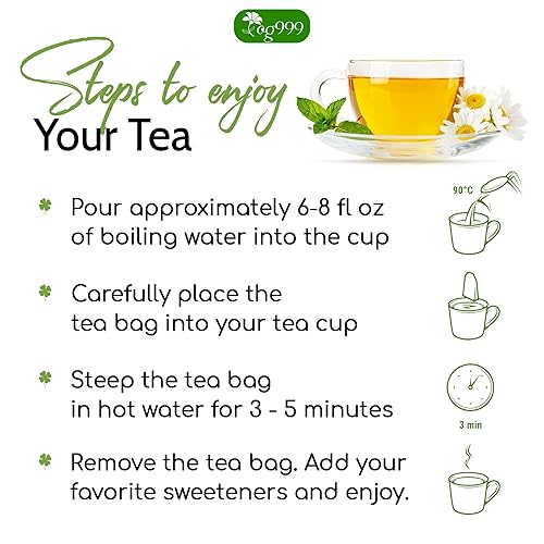 Miniatura 9 de TOG999, Bolsas de té premium, 100% natural y puro, té de hierbas de hojas sueltas. Sin azúcar, sin gluten, vegano. (60 bolsas, té de plátano)