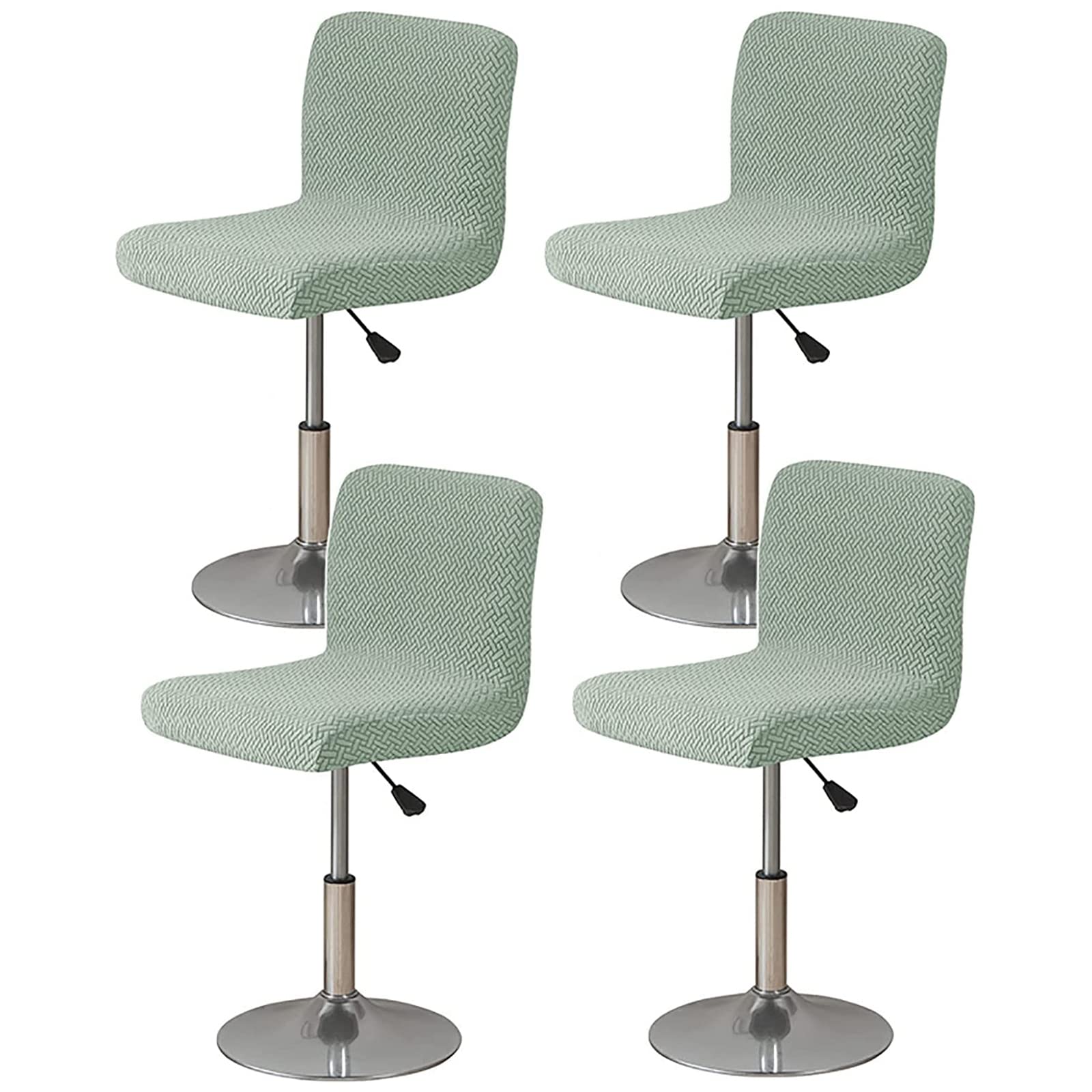 Coprisgabello da Bar Elasticizzato, Coprisedia Rimovibile per Bancone da Pub, Fodera per Sedia da Pub Jacquard Fodera per Sedia Girevole Antiscivolo, con Fondo Elastico,F,4pack