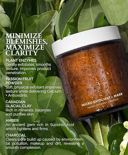 Miniatura 2 de FITGLOW Beauty - Micro exfoliante natural + máscara Vegana, belleza limpia propiedad de mujeres (4 oz 4.1 fl oz)