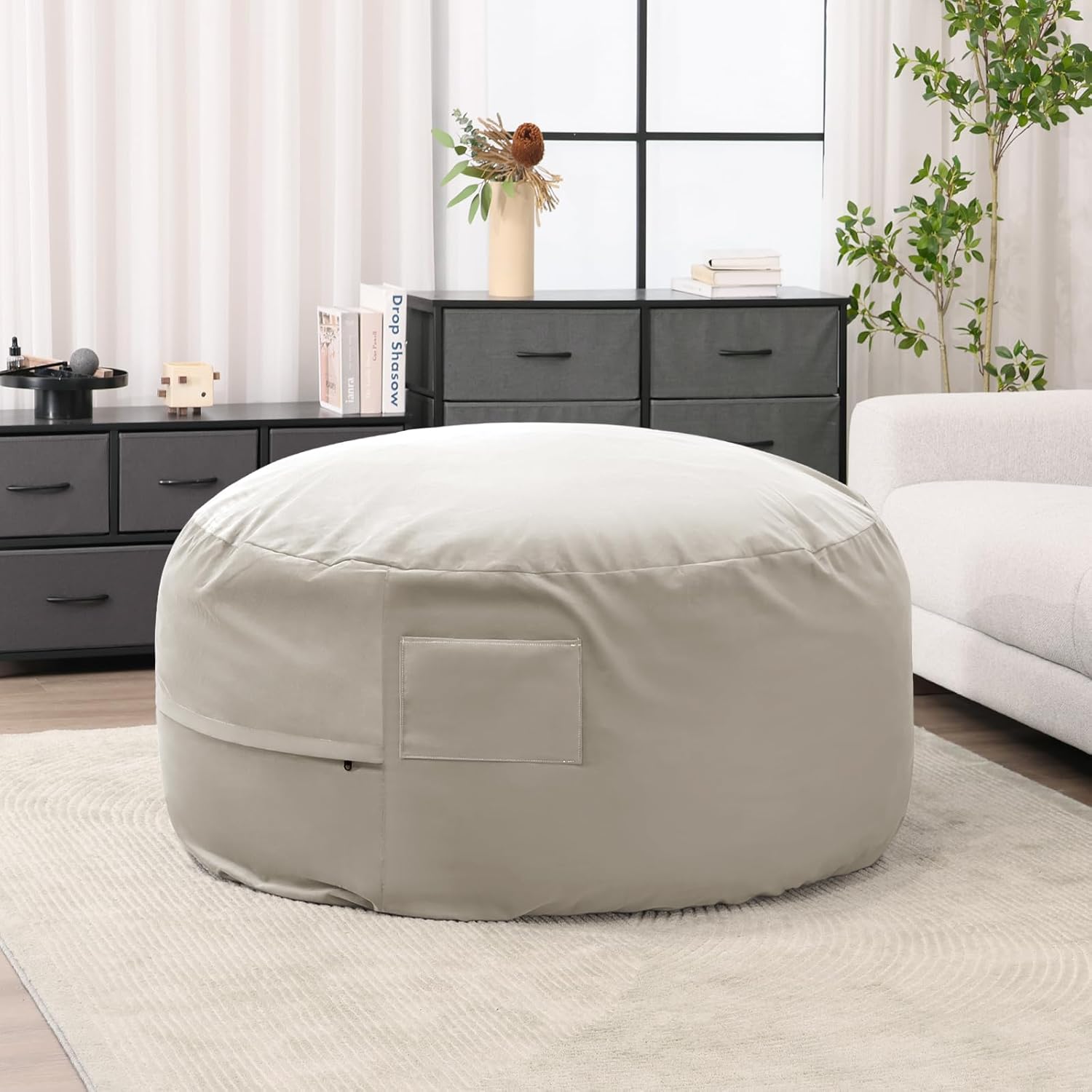Sweetcrispy Bean Bag Chair for Adults, Oversized Beanbag for