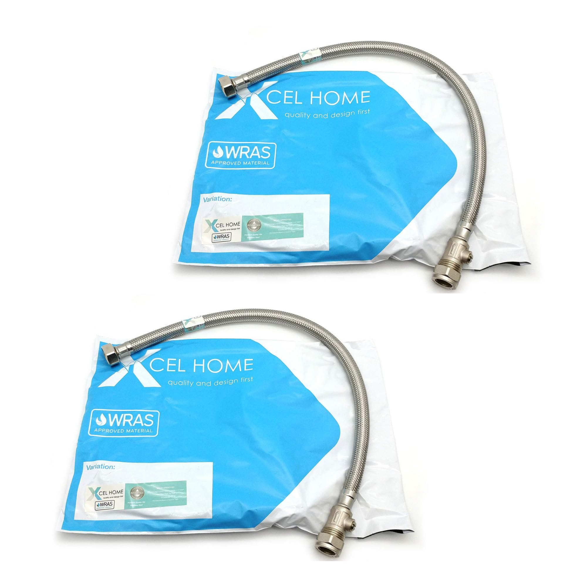 Xcel Home 2X 15mm x 1/2" (500mm) Flexible Pipe Connector | WRAS Approved