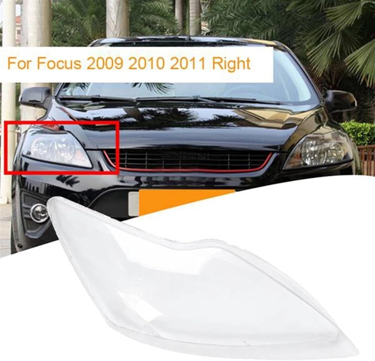 For fords focuss 2009-2011 Front Headlights Cover Shell Transparent Lens Lampshade