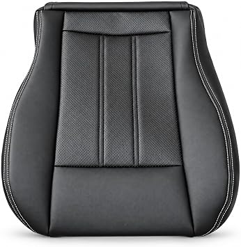 SecosAutoparts Front Driver or Passenger Side Bottom Perforated Microfiber Leather Seat Cover Black Compatible with Chrysler Town and Country 2011-2016 Compatible with Dodge Grand Caravan 2008-2020