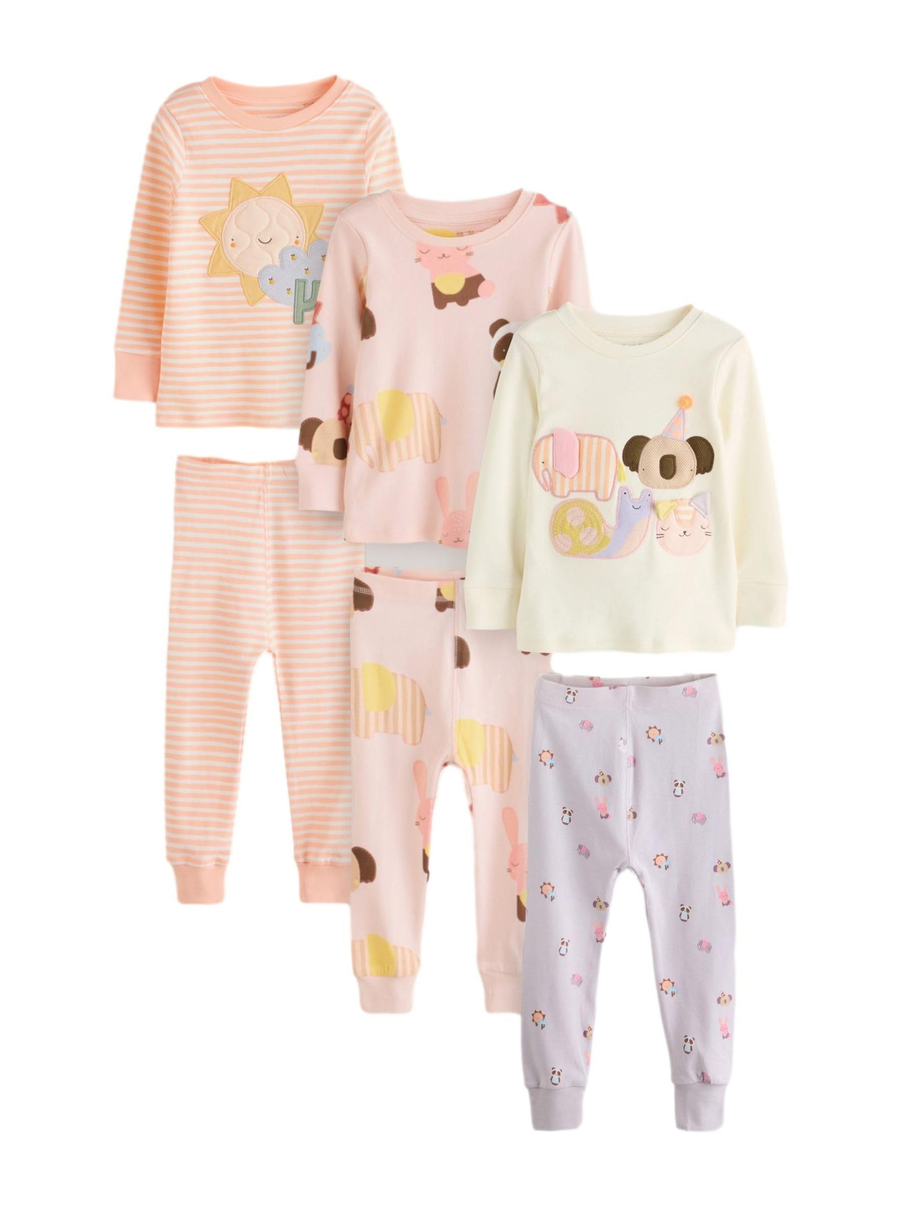 NEXT Fille Pyjama Douillet à Manches Longues, Lot de 3