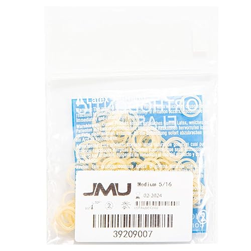 Miniatura 10 de JMU Orthodontic Elastics 18 Heavy 6.5 oz 100 unidades de bandas elásticas intraorales de látex dentales bandas de goma hechas en Estados Unidos