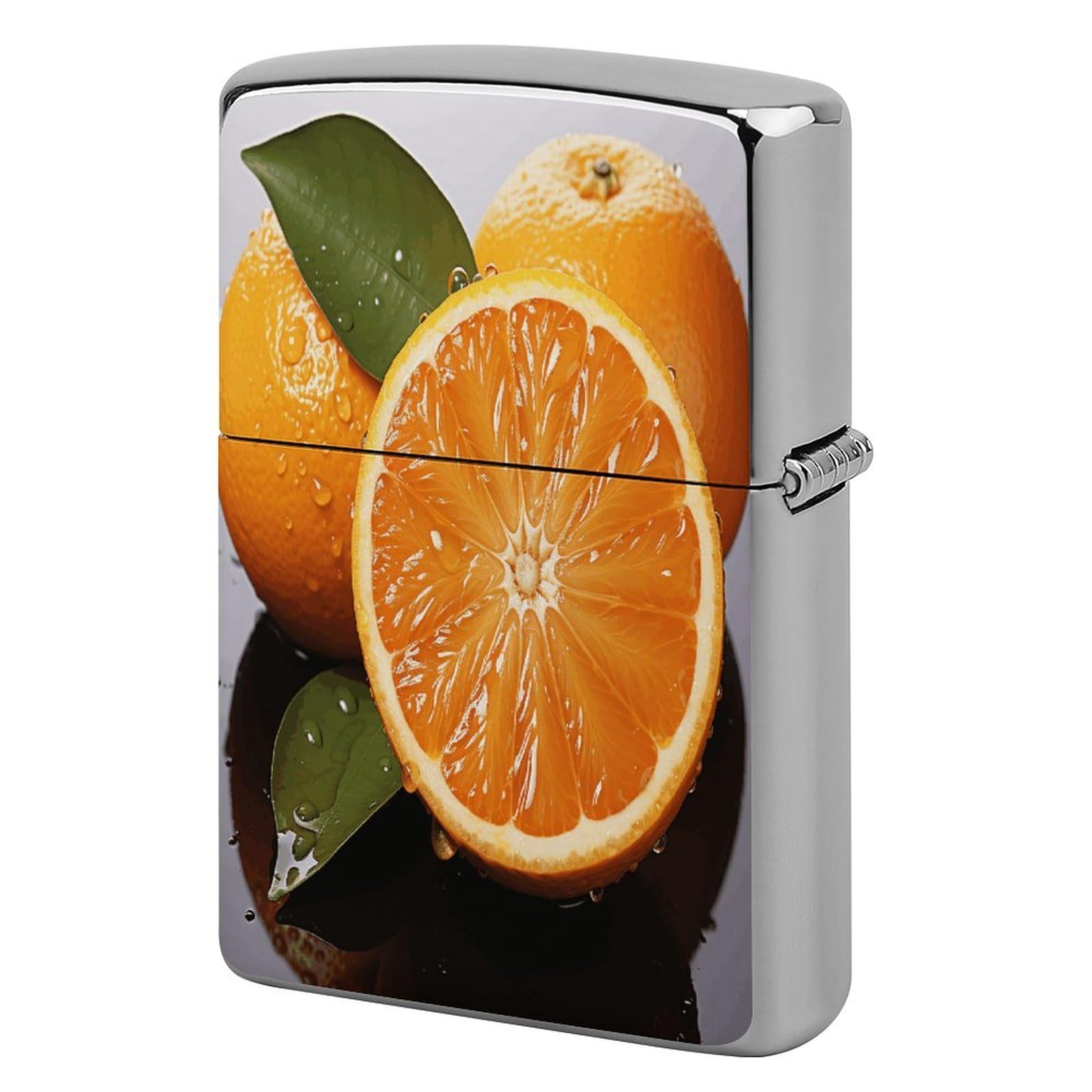 Fekiloot Style Orange Lighter Case Cover Metal Lighter Case
