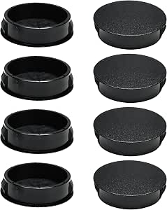 Tapon De Bloqueo De Nylon Negro Para Agujeros De Panel / Tapon De