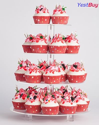 Miniatura 4 de Soporte para pastelitos REDONDO, 4 niveles, Transparente