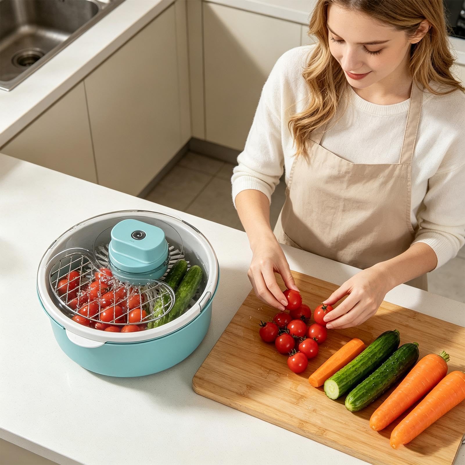 Lavaggio Verdure Portatile Per Risciacquo Frutti Di Bosco, Ortaggi Con | Lavaggio Frutta E Verdura Per Fragole, Uva, Insalata, Casa, Cucina, Campeggio, Picnic E