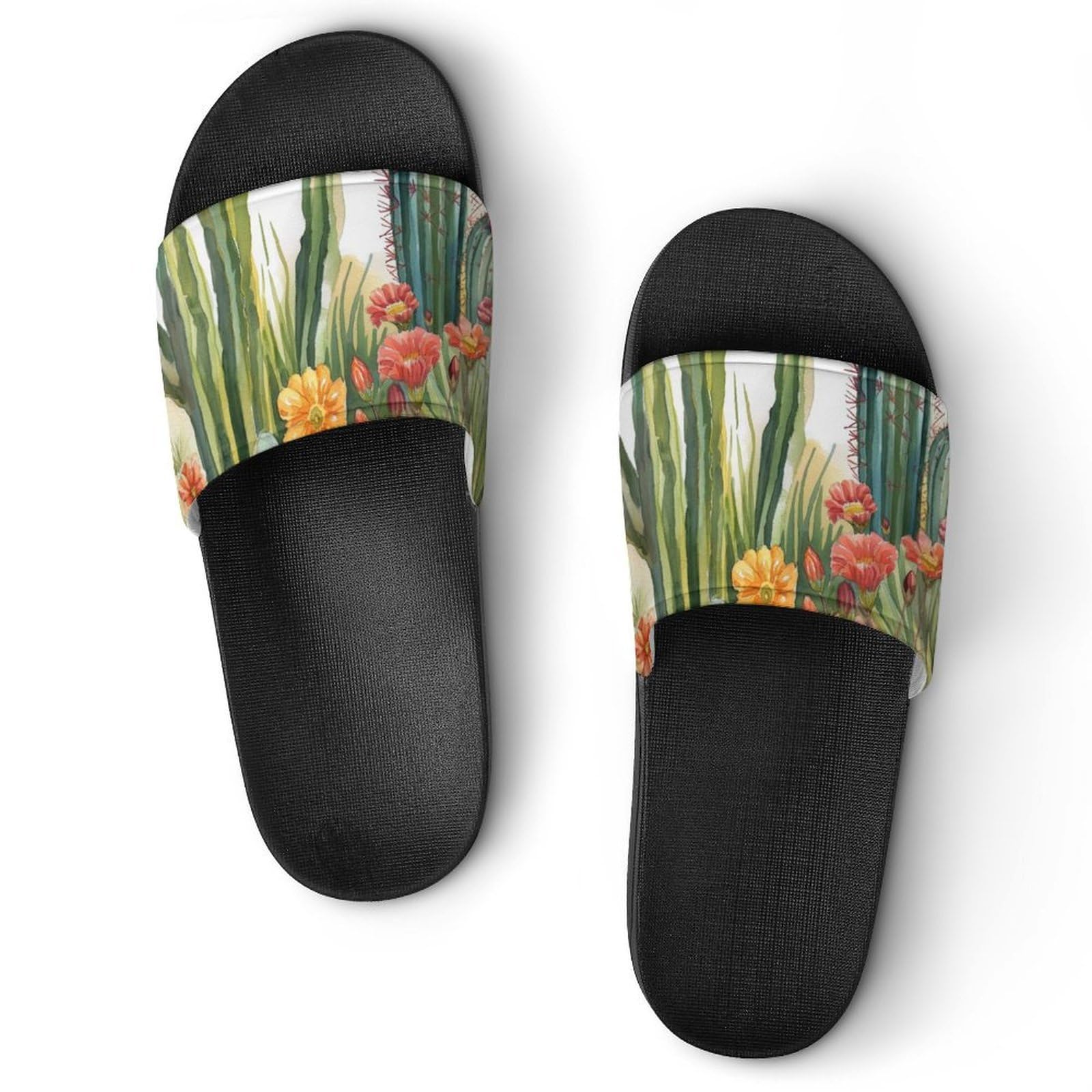 Claquettes cactus à fleurs rouges chaussons de bain mixtes taille 37 - 8