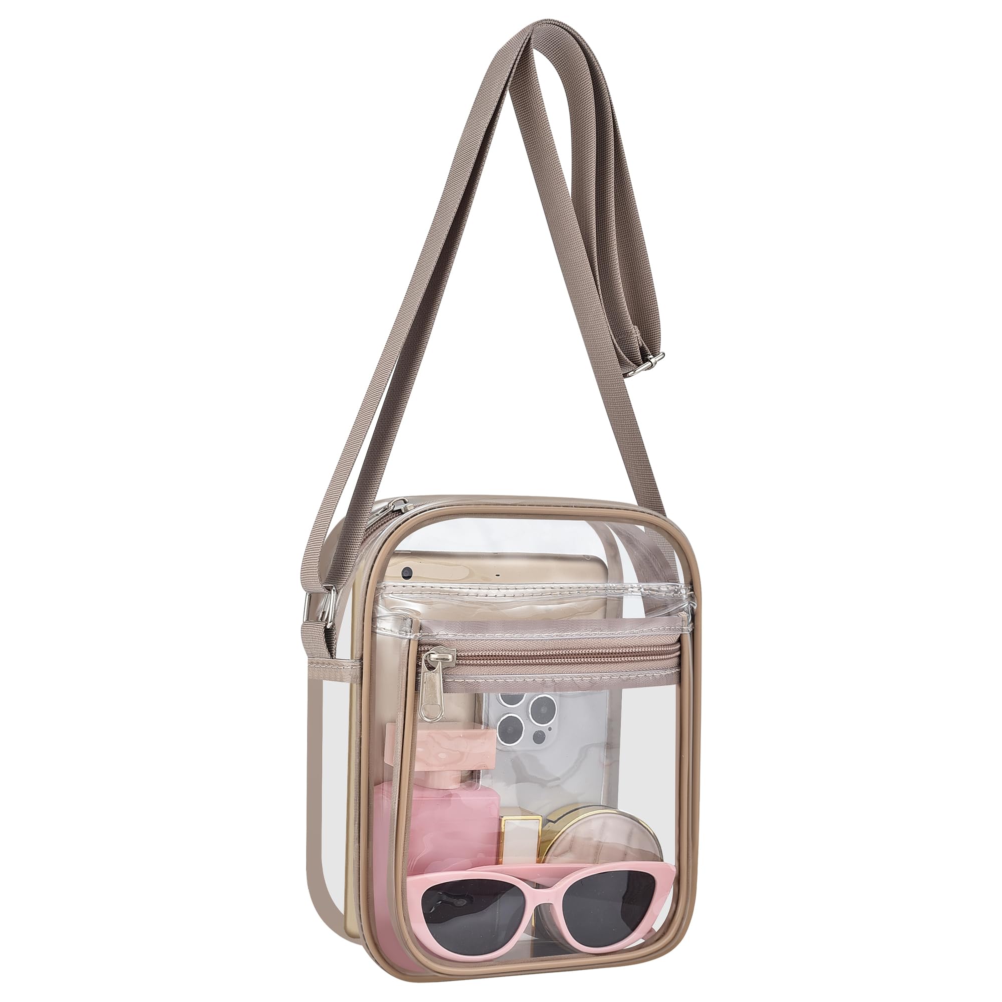 Clear Messenger Bag for Work & Business Travel for Men & Women,Stadium Approved ，Cross-Body Shoulder Bag