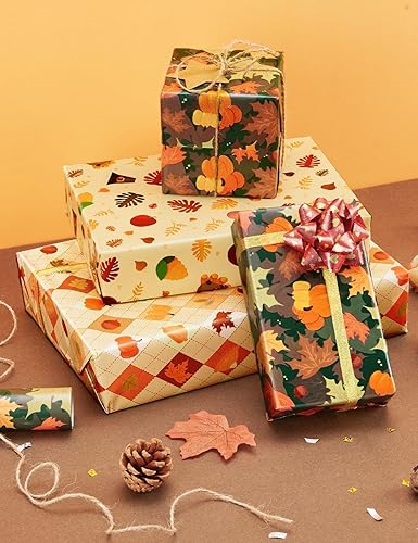 Miniatura 3 de Rollos de papel de regalo de Navidad para perros, 3 rollos de papel de regalo de Navidad de 17 x 120 pulgadas, papel de regalo de Navidad, papel de