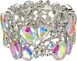 ベリーダンス 社交ダンス パーティー レディース ブレスレット 腕輪 アクセサリー 衣装 オーロラ シルバー【J's select】