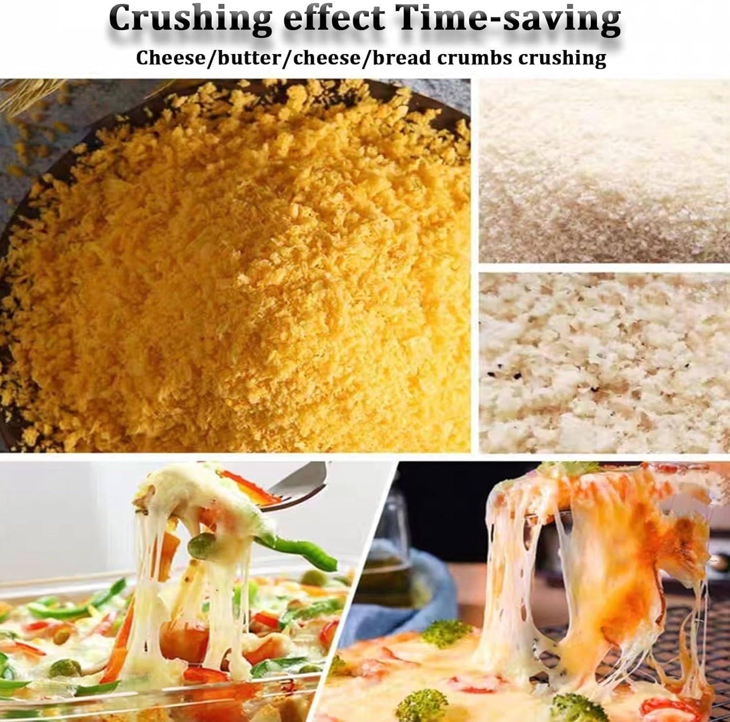 Commercial Electric Cheese Grater - 550W Heavy-Duty Rotary Shredder for Cheese, Butter & Bread Crumbs - Professional Stainless Steel Machine for Restaurants & Catering