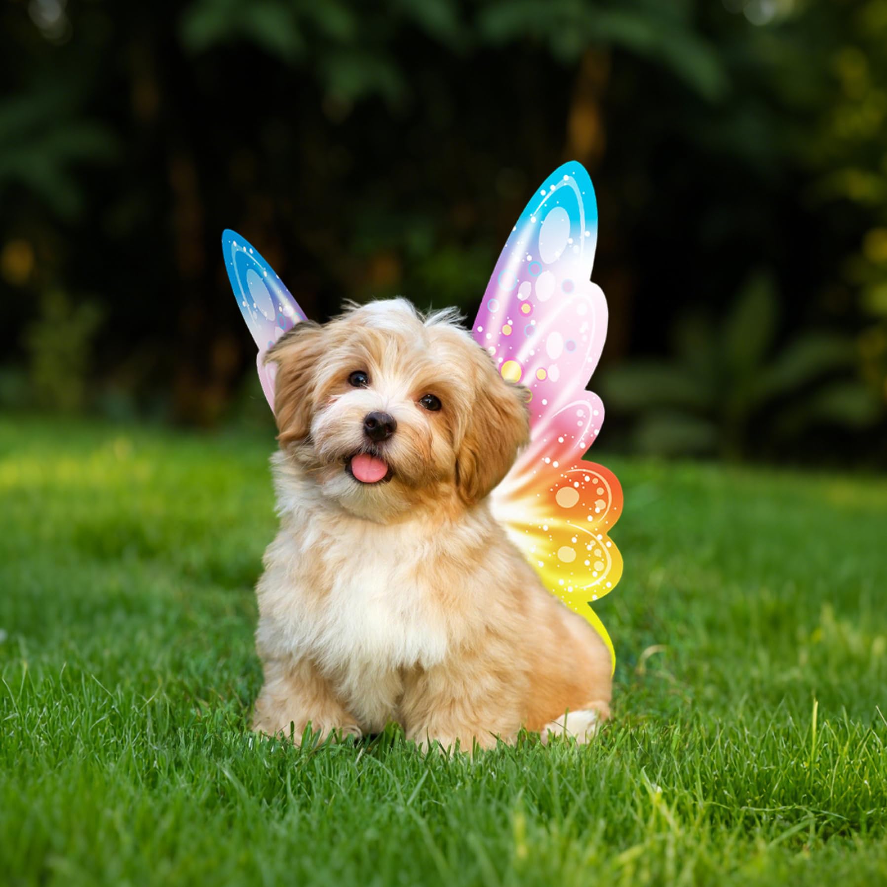 Jorzer Aile de Papillons Brillante, Aile légère légère avec des lumières LED et de la Musique pour Le Costume Chien Costume pour Enfants Lumineux Back Back Toy Little Girl Electric Move.