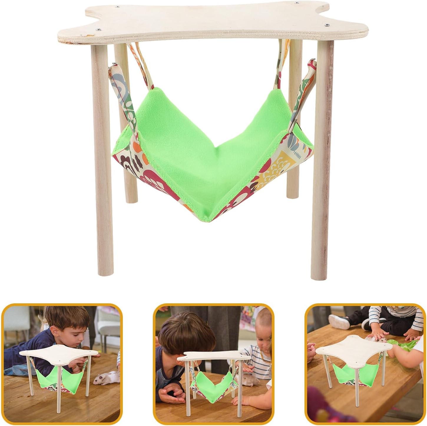 GANAZONO Guinea Pig Bed and Hamster Hammock Set Small Size Hanging Suspended Warm Bed for Small Animals Cage Accessory