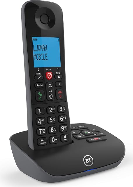 BT Essential Cordless Home Phone with Nuisance Call Blocking and Answering Machine, Single Handset Pack