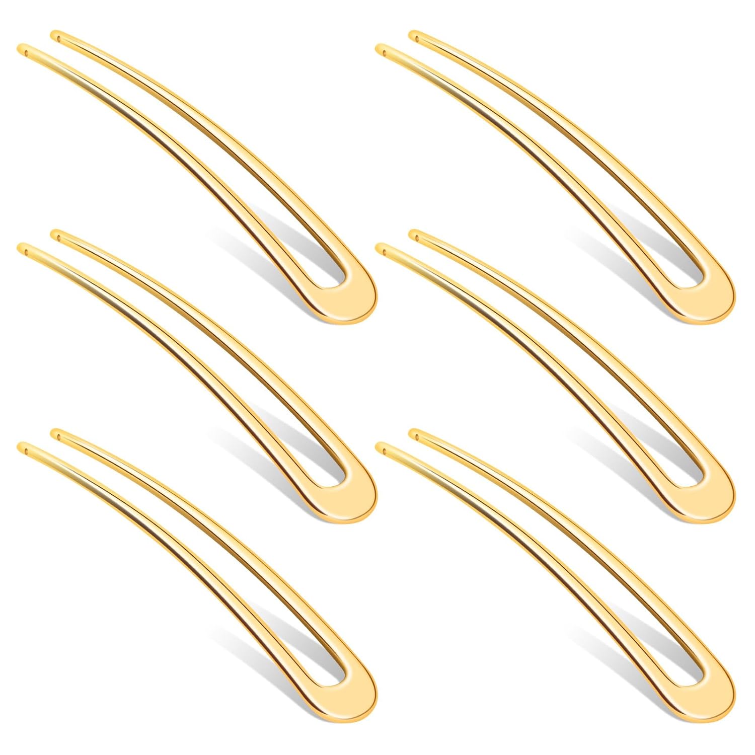 6 Pack U Shaped Hair Pins,Sublaga French Hair Pins Metal