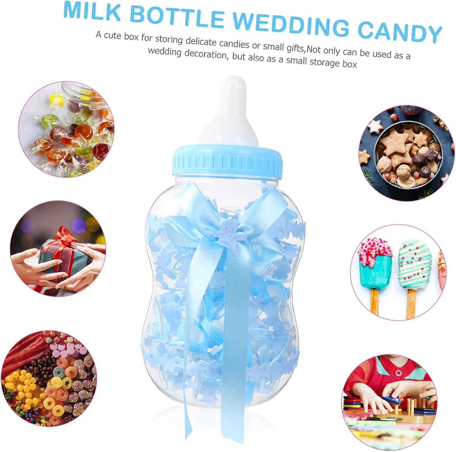 Infant Christmas 31Pcs Baby Candy Box Creative Milk Bottle Design Elegant Candy Holder for Boys and Girls