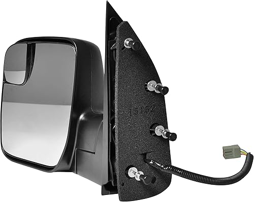 Dependable Direct Espejo retrovisor con textura lateral para Ford Van E-150 E-250 E-350 E-450 Super Duty 2010-2014, funciona con potencia, plegable