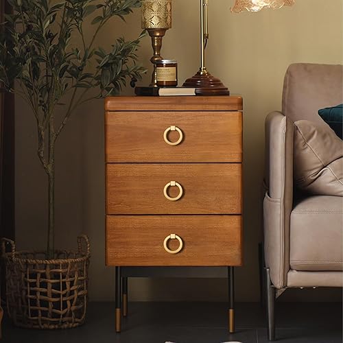 Miniatura 4 de RZDEAL 2 tiradores de latón macizo de 2.0 x 1-79 pulgadas para cajones de aparador, tiradores de anillo de muebles, manijas de puerta de armario