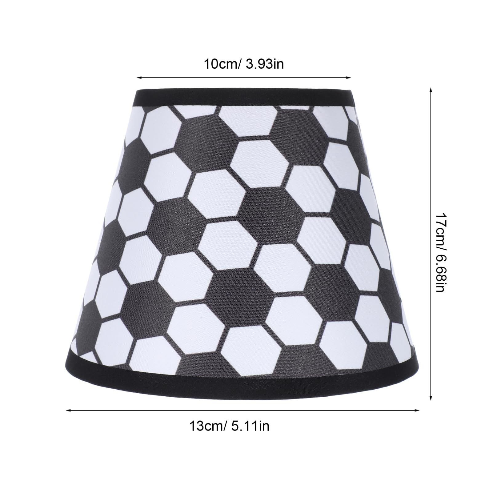 OSALADI Cloth Lamp Shade, Drum Lampshade Decorative Small Light Covers Soccor Pattern Table Lamp Covers Replacement Clip On Bulb for Nursery Room