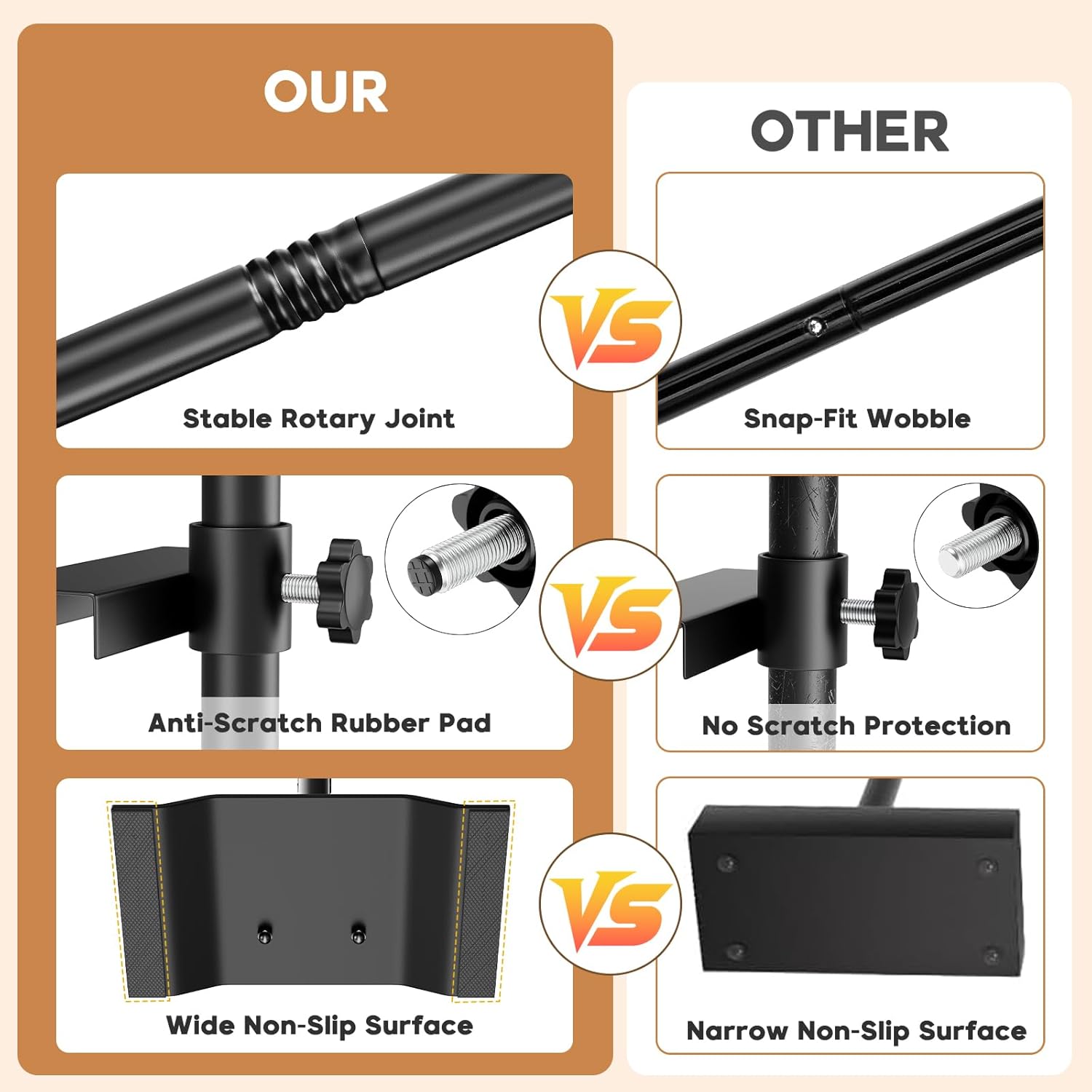 USION Adjustable Tabletop Easel Stand, Picture Easels for Display Up to 30" H, Heavy duty Metal Picture Frame Holder Stand Table top for Art, Photo, Canvas(Black) - Image 4