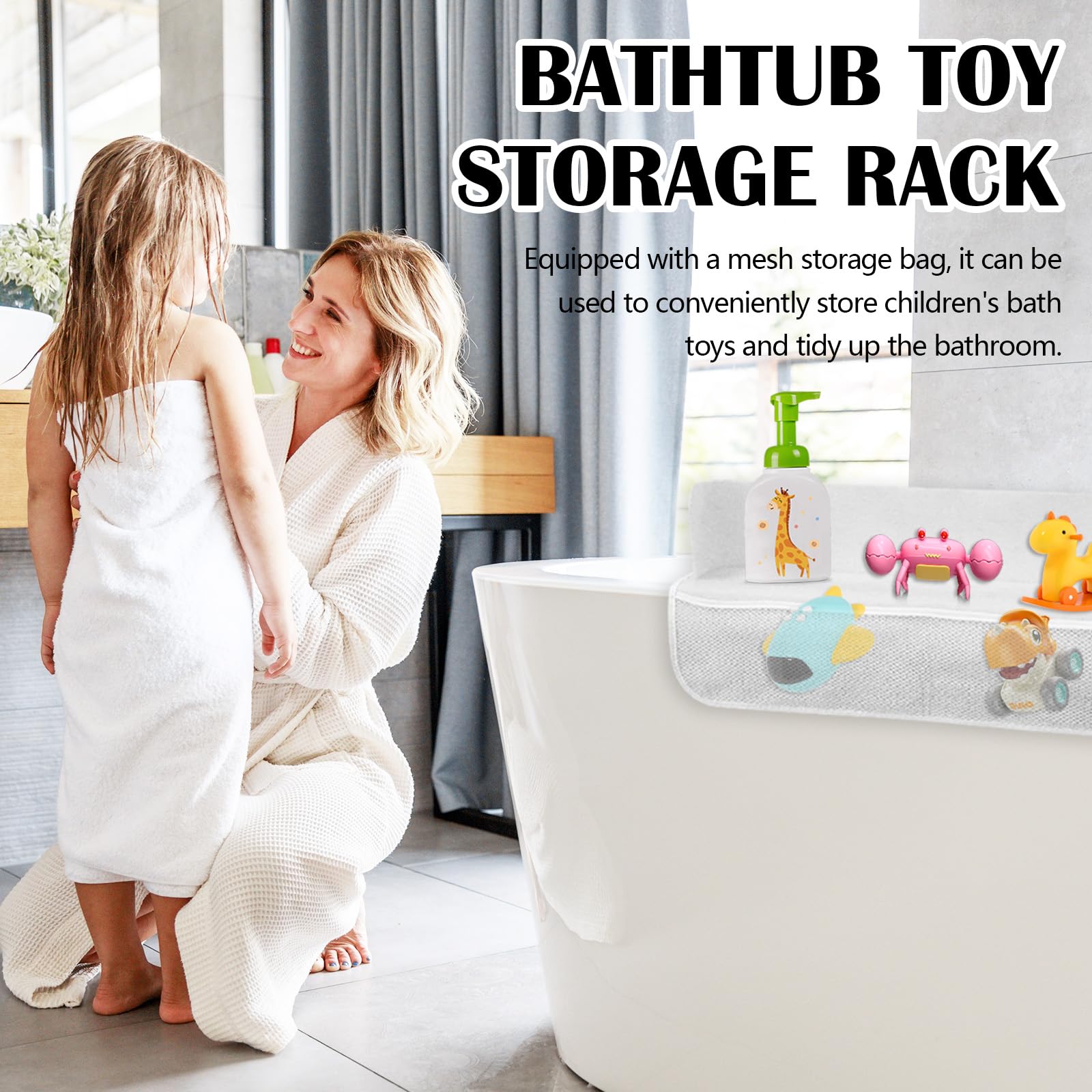 Silikon Spritzschutz Für Badewanne & Küche – Mit Saugnäpfen, Wasserdicht, Als Spielzeug-Organizer, 40,6x10,2x8,9 Cm