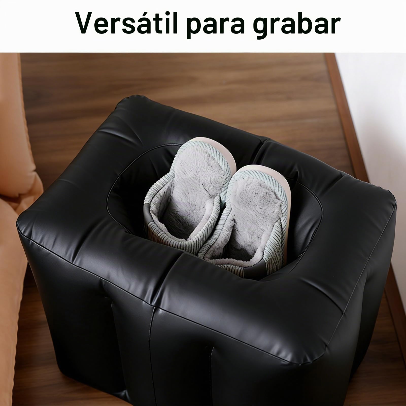 Reposapiés Hinchable de Viaje, Reposapiés Hinchable, 2 Piezas | Cojines de Llenado Portátiles, Relleno de Espacio para Vehículos, Para aviones, autobuses, trenes, oficinas, 35x38x45 Cm