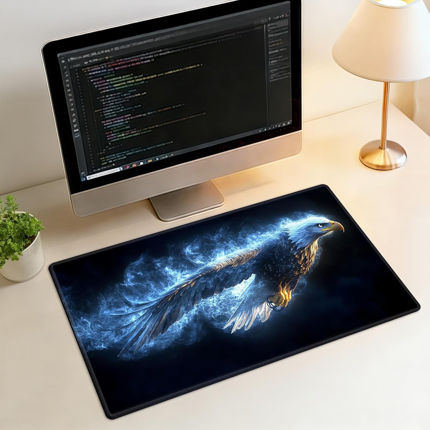 Rainbow Panther TCG Playmat - 28×16 Inch Professional Trading Card Game Mat, Non-Slip, Waterproof, for TCG & Mouse