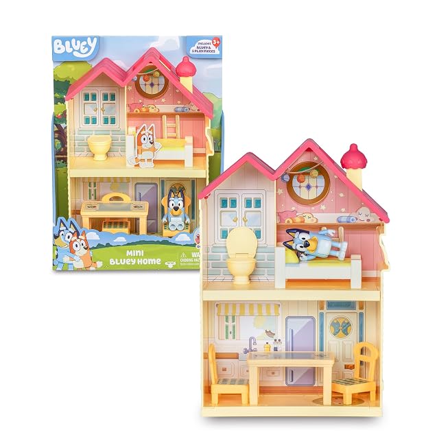 Bluey - Mini Heeler Home Playset, Casita de Juguete del Perrito, asa para Jugar y llevarla a Todos Lados…