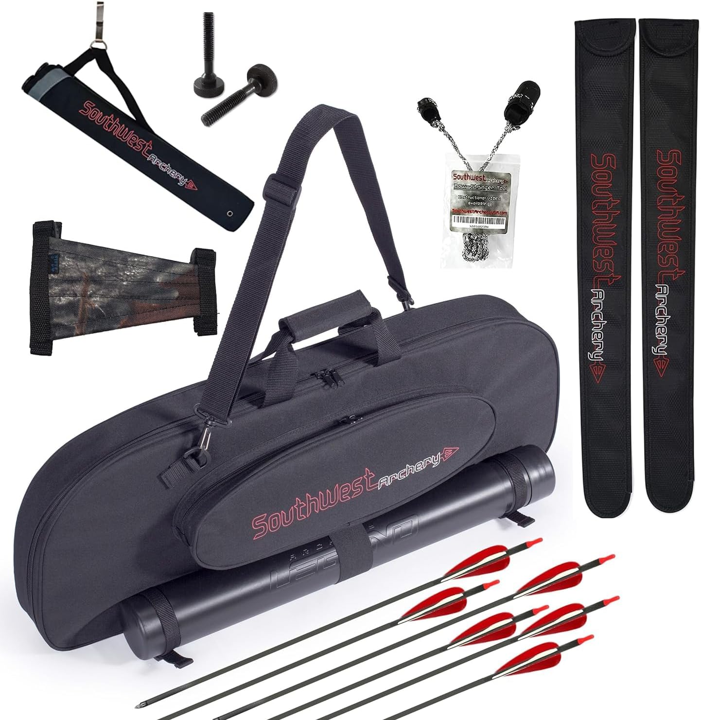 Southwest Archery Universal Takedown Recurve Bow Accessory Kit – Durable, Professional Archery Accessories - Complete Archery Set