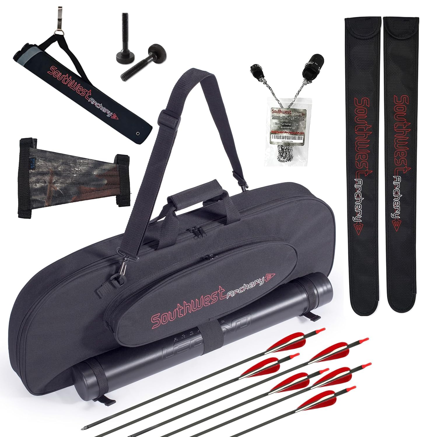 Southwest Archery Universal Takedown Recurve Bow Accessory Kit – Durable, Professional Archery Accessories - Complete Archery Set