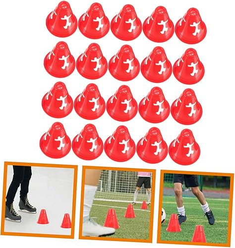 Miniatura 4 de 20Pcs Sports Training Cones High PE Agility Markers for Soccer Football Basketball Roller Skating Practice Flat Base for Stable Outdoor Indoor Drills