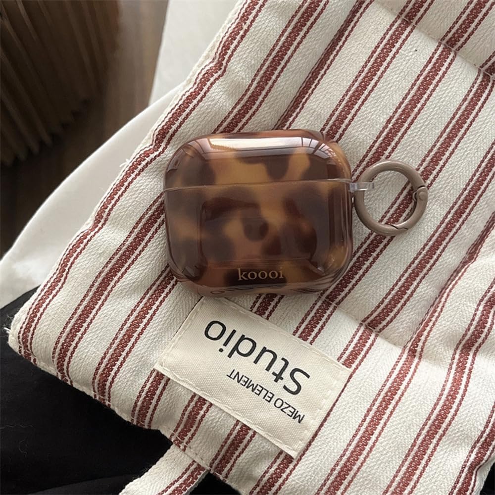 Coque AirPods 4 Génération Antichoc Kit Nettoyage Ambre Motif Brown Design Aesthetic