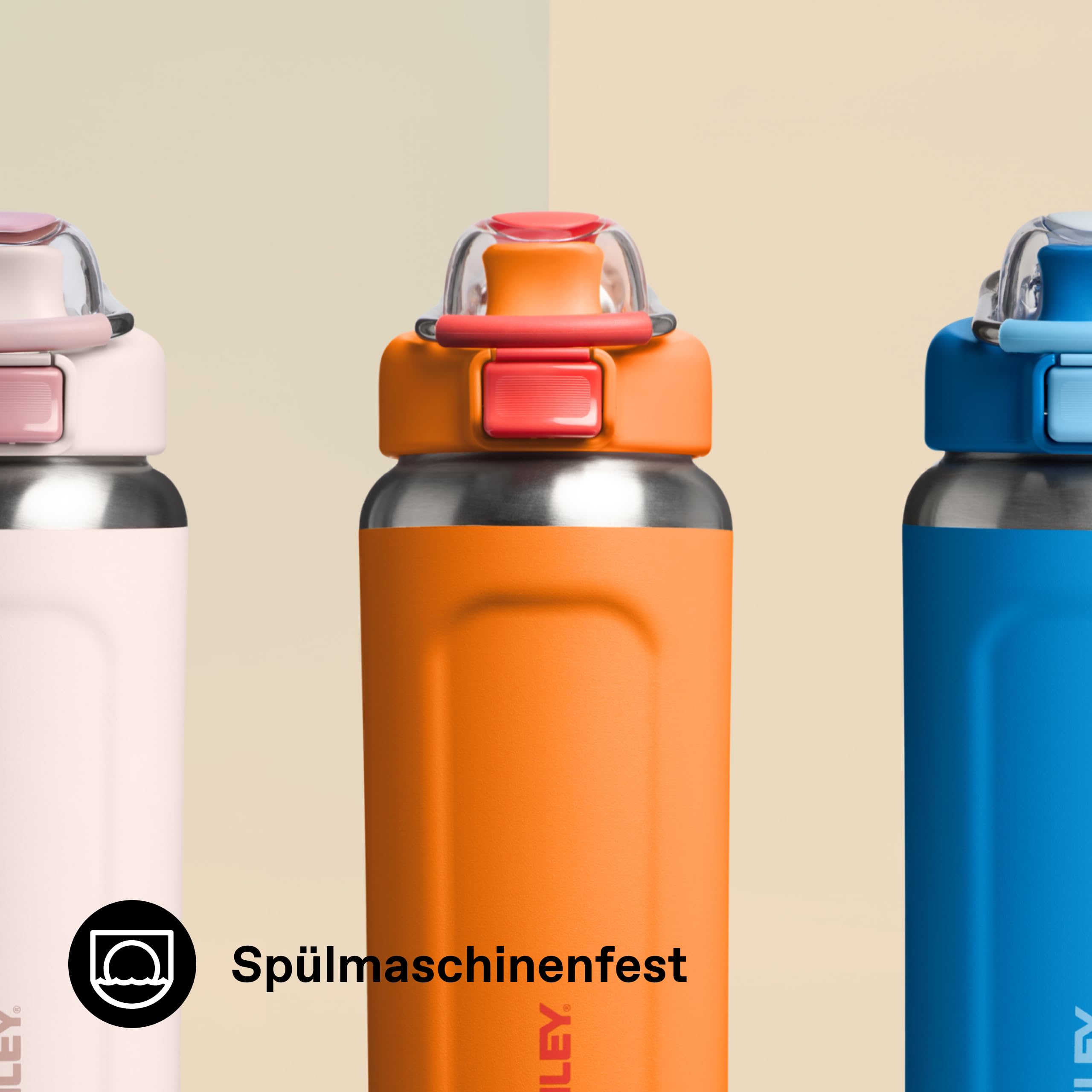 STANLEY 1913 Wellspring Bottle 0.7L - Kühlt 12 Stunden - 40 Stunden Eisgekühlt - BPA Frei Recycelter Edelstah Flasche - Auslaufsicher - Spülmaschinenfest - Goldenrod Coral | Kühlt 12 Std. - 40 Std. eisgekühlt - Auslaufsicher - BPA-frei - Spülmaschinenfest
