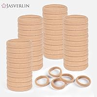 Vista 2 de 100 ligas para el cabello rubio claro, tela de algodón sin costuras, sin daños, bandas gruesas y rizadas para el cabello, suaves y elásticas, 1.5