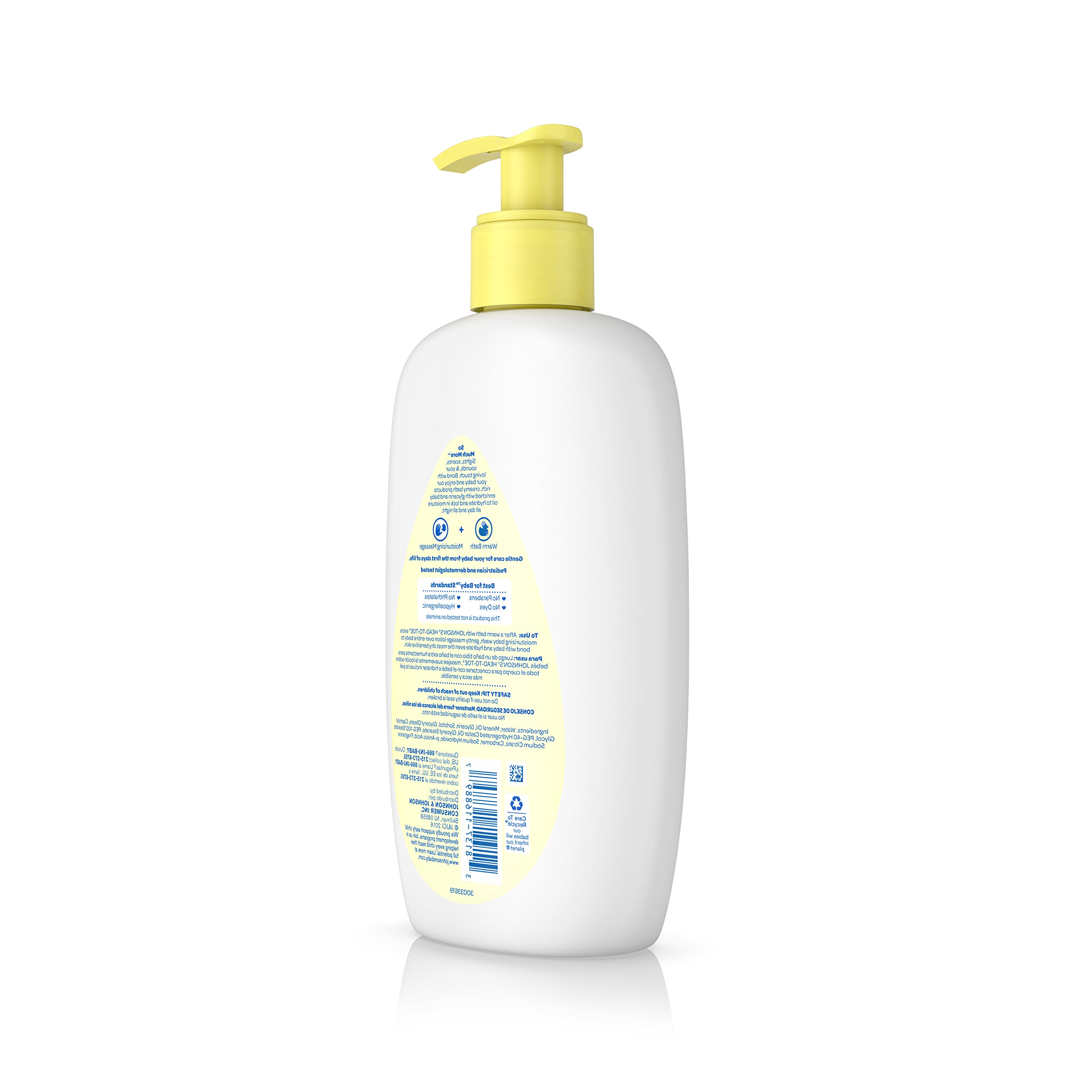 Johnsons Head To Toe Extra Moisturizing Baby Cream 15 Oz