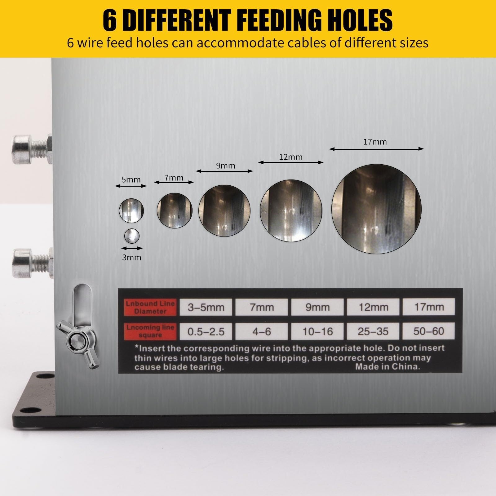 MáQuina Pelacables Manual Y Accionable Por Taladro, Con 6 Canales Y Cuchillas, Herramienta PortáTil Con Manivela Para Reciclar Cables De Cobre De Desecho De 3-17 Mm
